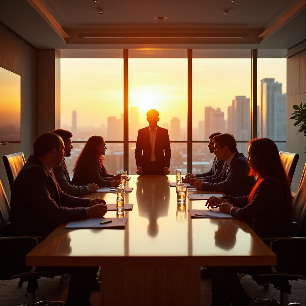 Leadership team collaborating to reach decisions